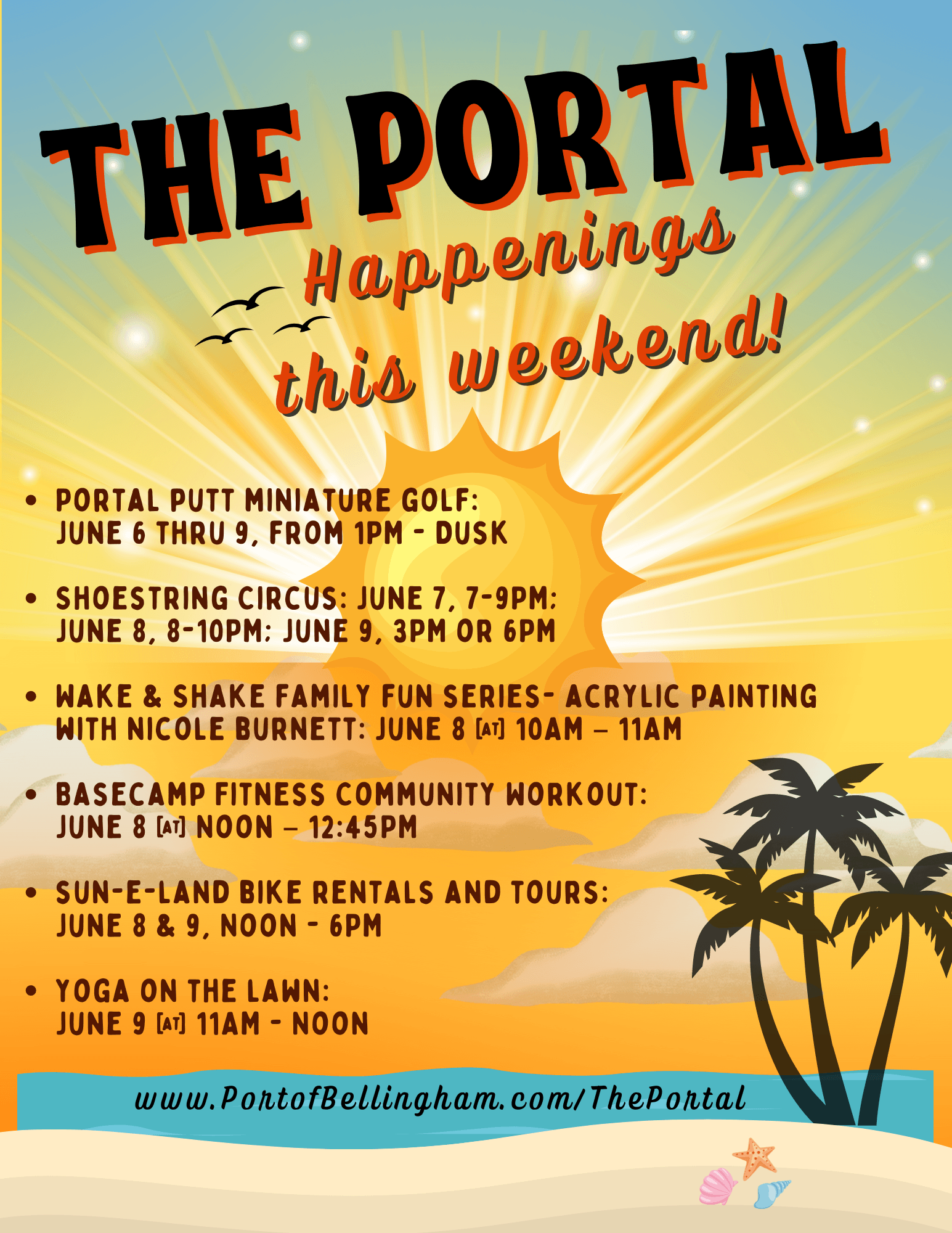 Happenings at The Portal Container Village this weekend